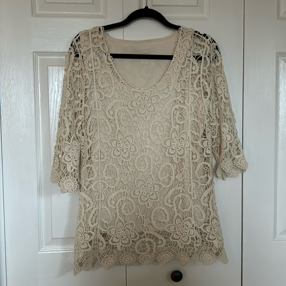 Christopher and Banks Lined Lace Tunic